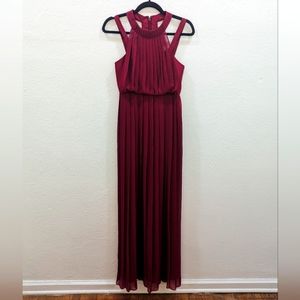 BCBGeneration BURGUNDY CHIFFON DRESS SIZE 2/4
